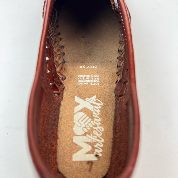 Artisan Brown Leather Oxfords with Rooster Design Mens US 10 MX 29 - Picture 6 of 9